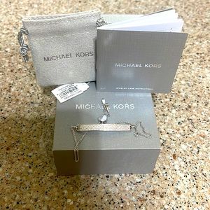 Michael Kors Pave silver slider bracelet